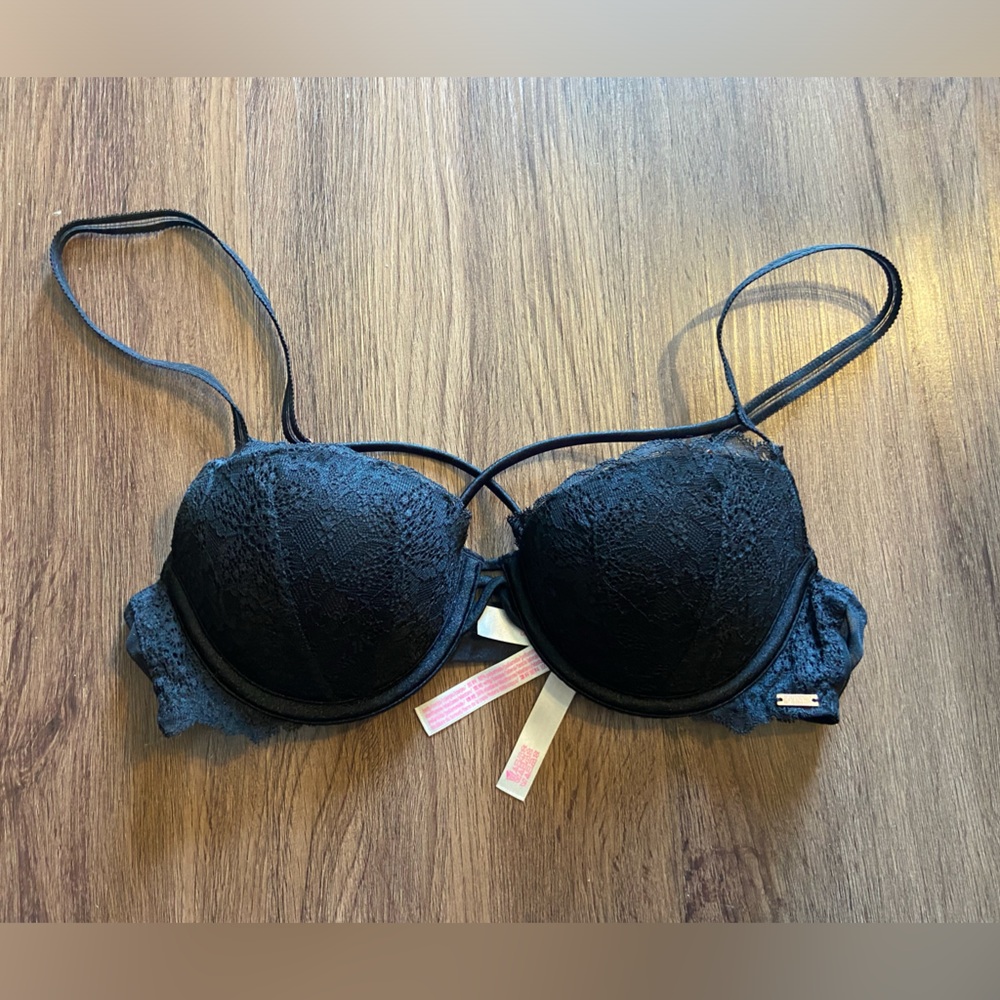 Black Criss-Cross Victoria’s Secret Bra
